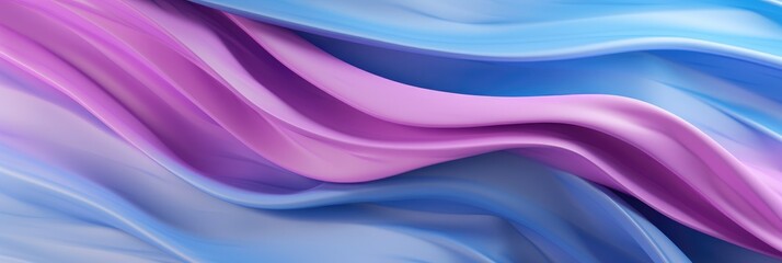 Fototapeta premium Abstract blue and pink background with folded textile ruffle. Generative AI