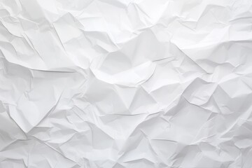 Obraz premium White bright crumpled paper texture background. Generative AI