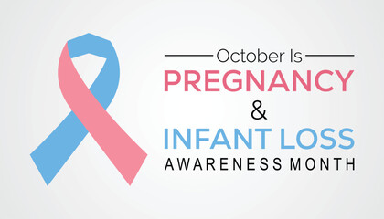 Pregnancy and infant loss awareness month (SIDS) is observed every year in October. banner, poster, card, background design.