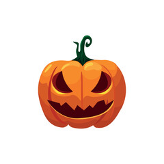 Halloween pumpkin isolated on white background.