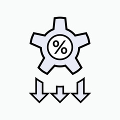Cost Optimization Icon. Efficiency Symbol - Vector.  