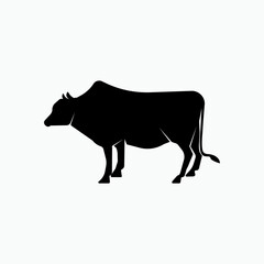 Cow Icon. Bull, Farm Animal Symbol - Vector. 