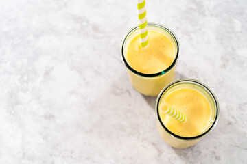 Mango boba smoothie