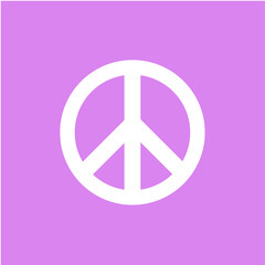 peace symbol on pink
