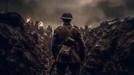 Fototapeta na wymiar World War, Battle Front