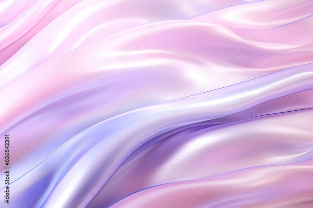 Wall mural generative ai: metallic abstract wavy liquid background layout design tech innovation