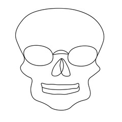 skull with glasses