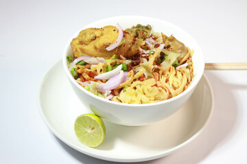 Khao Soi Chicken Drumstick It is a food that has important nutritional benefits. Thai food.