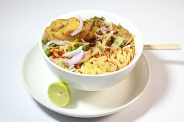 Khao Soi Chicken Drumstick It is a food that has important nutritional benefits. Thai food.