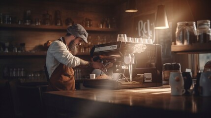 Naklejka premium Barista Male
