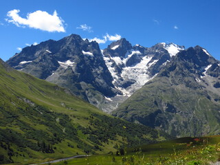 Fototapeta na wymiar Glacier in the Alps Col du Lautaret France