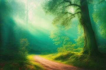 Beautiful forest landscape