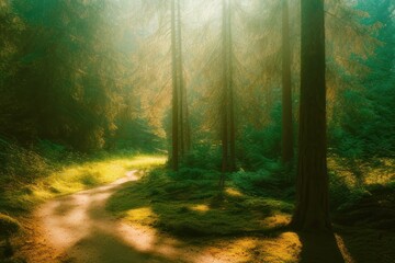 Obraz premium Beautiful forest landscape