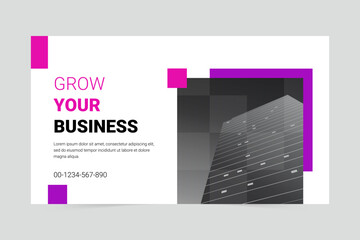 Fototapeta premium Simple grow your business social media cover templates