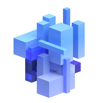 Fototapeta Abstract geometric structure, 3d render