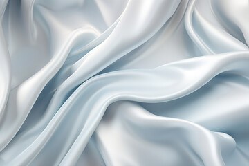 Obraz premium A white and blue satin texture cloth generative ai