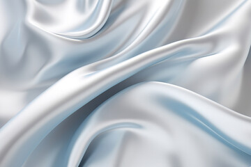 Fototapeta premium A white and blue satin texture cloth generative ai