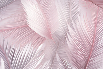 Close up pink feather background generative ai