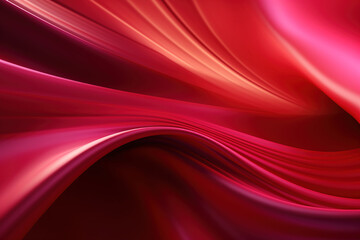 Red abstract wavy lines background generative ai