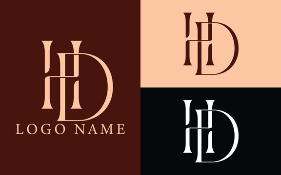 Luxurious trendy HD monogram initial based letter logo design