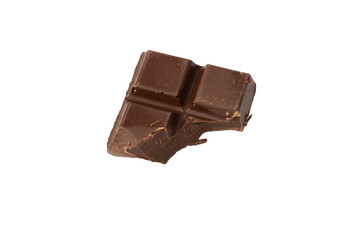 A chocolate bar isolated on white background.