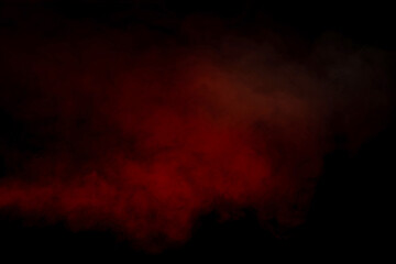 Orange and red steam on a black background.