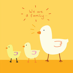 Little chicken cartoon character poultry farm pet animal vector illustration.