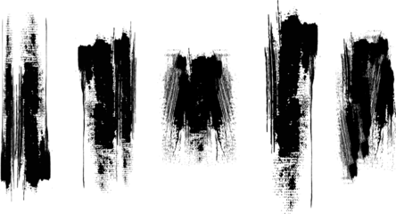 Gordijnen Hand Drawn Grunge Brush vector, Set of Hand Drawn Grunge Brush Smears, Black vector brush strokes collection. Black paint spots vector for design, Set of Hand Drawn Grunge Brush Smears, © Cindy