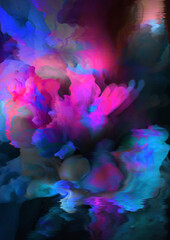 Fluid Abstract Background. Generative AI