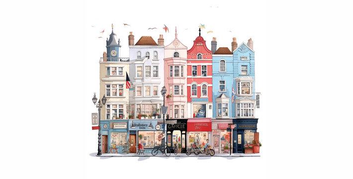 a series of illustrations of chelsea london fun 