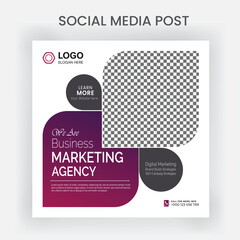 Digital marketing live webinar and corporate social media post template, Creative online advertising social media banner layout |