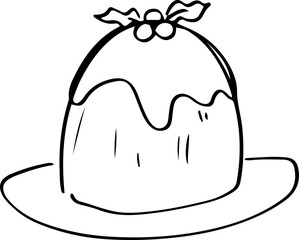 Sketch christmas cake, Yule Log cake