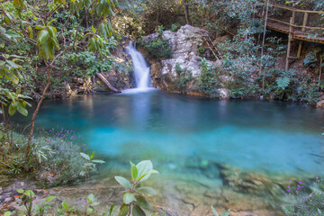 Beautiful and Colorfull Barbarinha Brazilian Waterfall