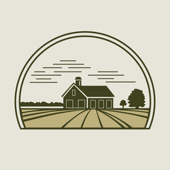 Agriculture vector icon design. Farm logo template.