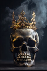skull with a crown.