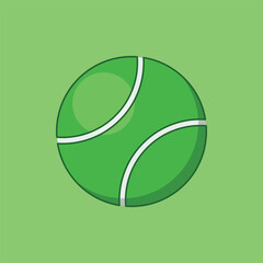 Flat Tennis ball sports icon Illustration Vector Icon