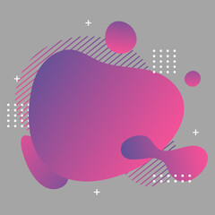 Modern abstract background. Gradient banner with liquid shapes. Vector illustration.