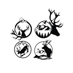 deermount vector illustratiaon logo