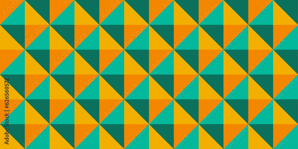 Aufkleber orange and azure diamonds. for print and interior, wallpaper and textiles.