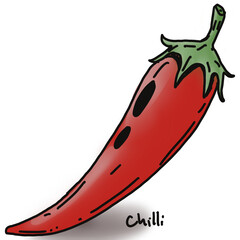 chili drawing cartoon, carrot for cooking and food