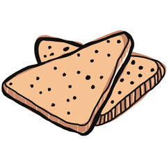 Fresh fragrant bread on the table. Food concept,  sliced grain bread on white background, Bread Slice isolated