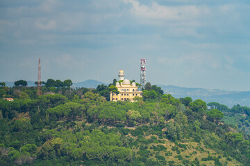 Fototapeta na wymiar Rome Observatory at mount Mario. Italy