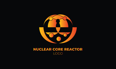 Obraz premium Nuclear Core Reactor Logo Design