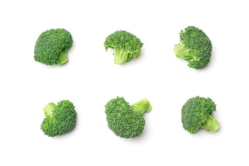 Fresh broccoli on white