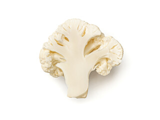 Fresh cauliflower on white