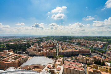 Obraz premium South west cityscape view of Rome seen from Vatican city