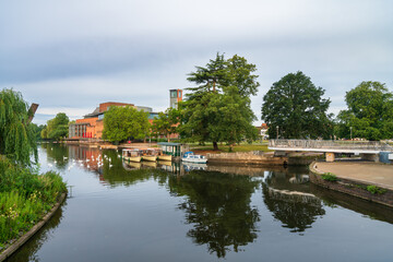 Avon canal at dawn in Stratford upon Avon, England