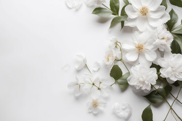 bloom beautiful spring blossom flower nature floral celebration background wedding white. Generative AI.