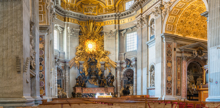 Bernini's Baldacchino Altar in the Saint Peter's Basilica in Vatican City