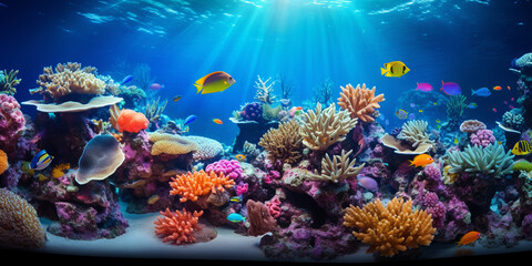 Fototapeta na wymiar underwater image representing the vibrant marine life